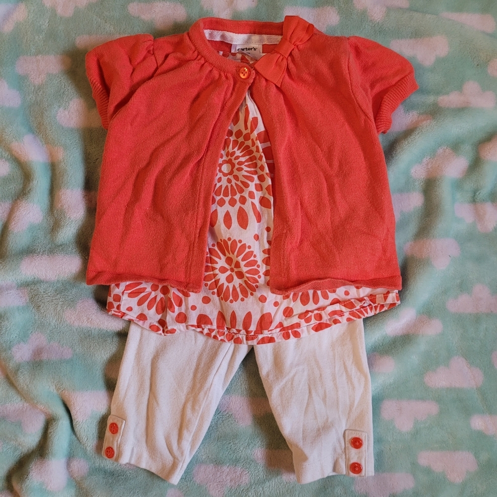 Carters 9 month three piece set